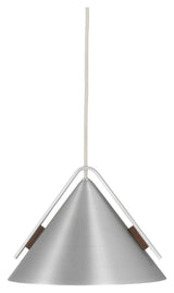 Cone Pendant Luminaire S, Brushed Aluminium/Walnut