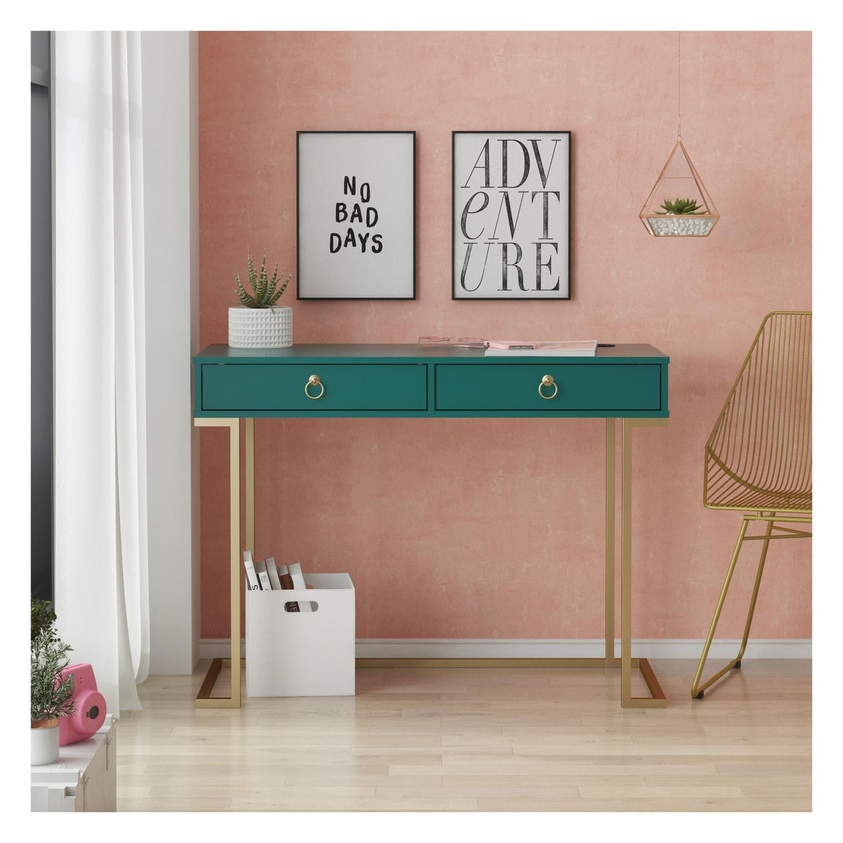 Camila Desk, Emerald Green