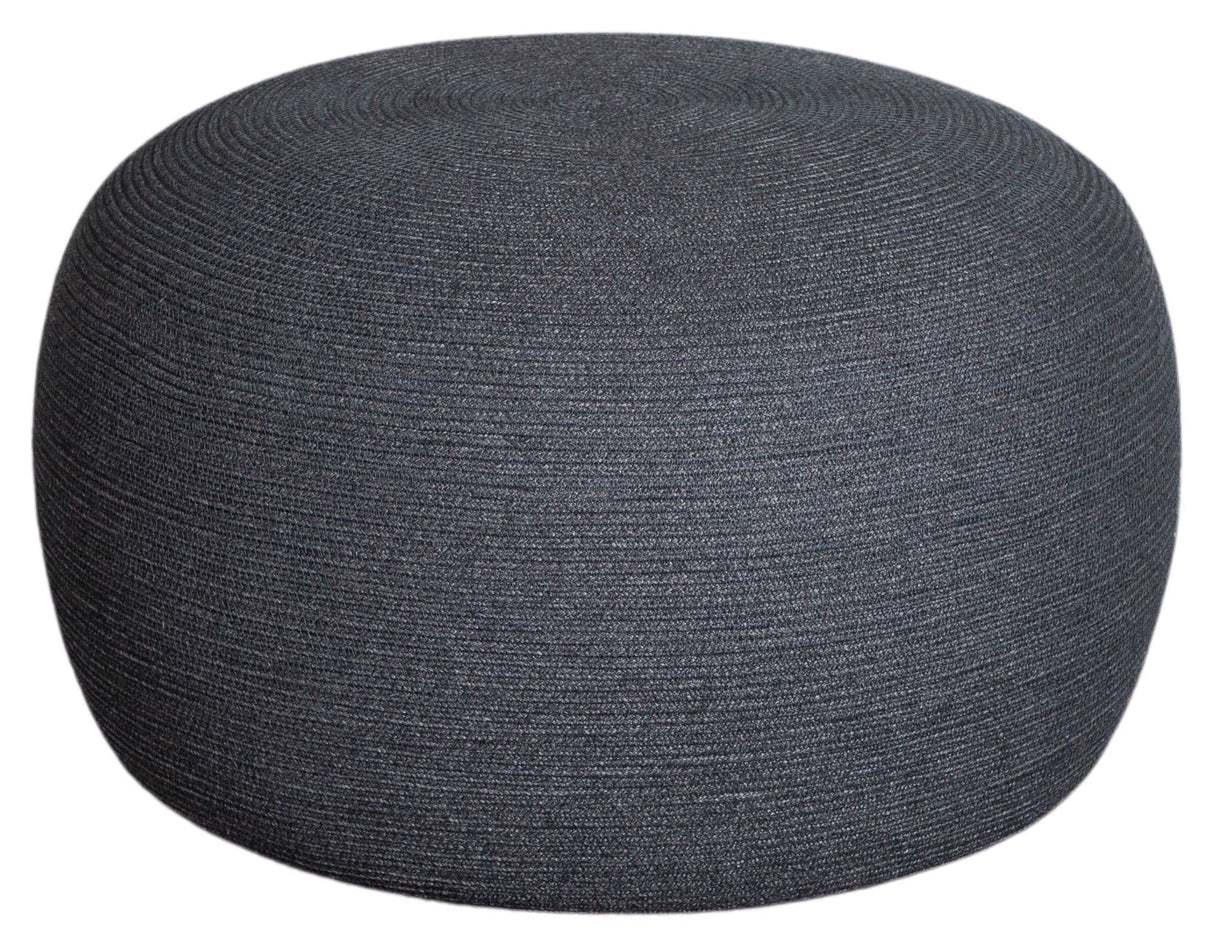 Cane-Line Circle Pouf Dark Grey, Cane-Line Soft Rope, Ø75