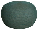 Cane-Line Circle Pouf Dark Green, Cane-Line Soft Rope, Ø75