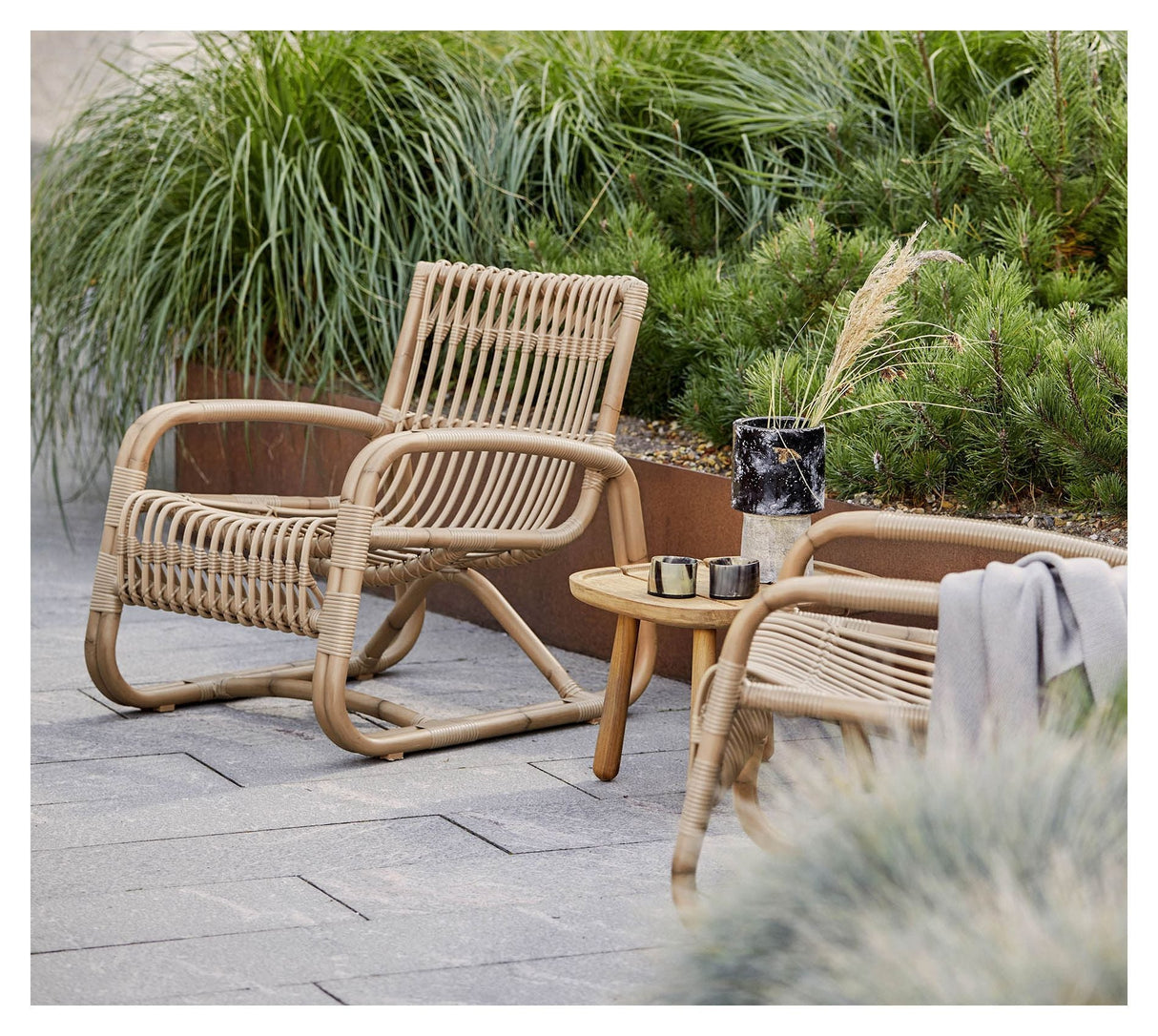 Cane-Line Curve Lounge Chair Outdoor, Nature