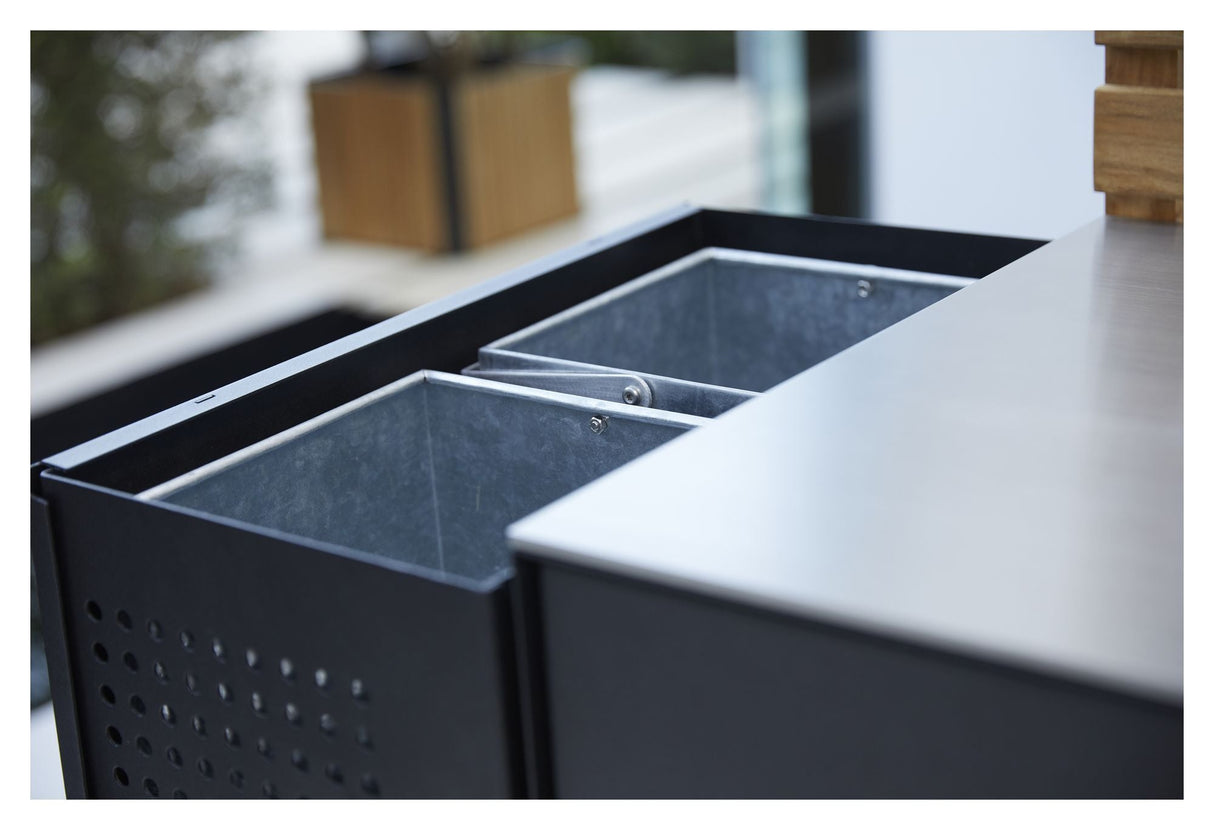 Cane-Line Drop Outdoor Kitchen Module inkl. 3 hyllor, lava grå, aluminium