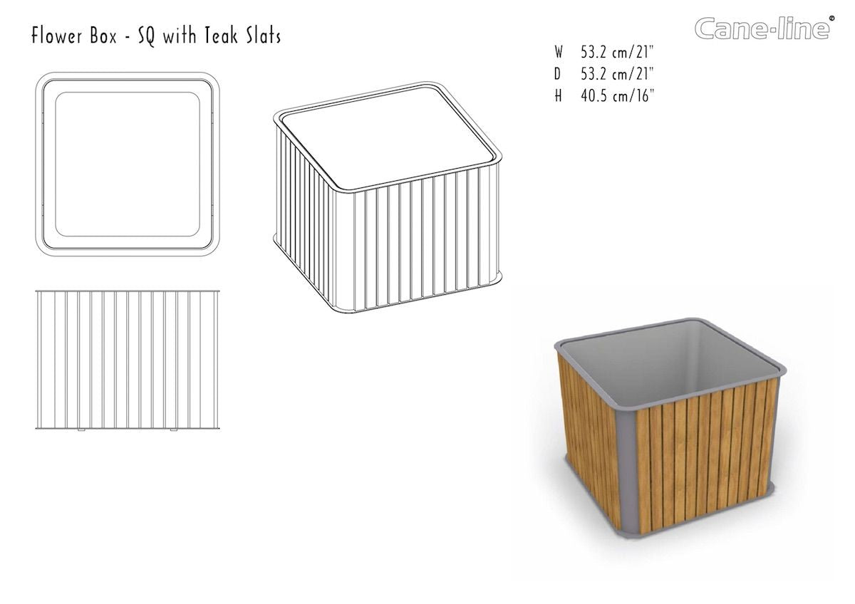 Cane-Line Flower Box Flower Box Teak