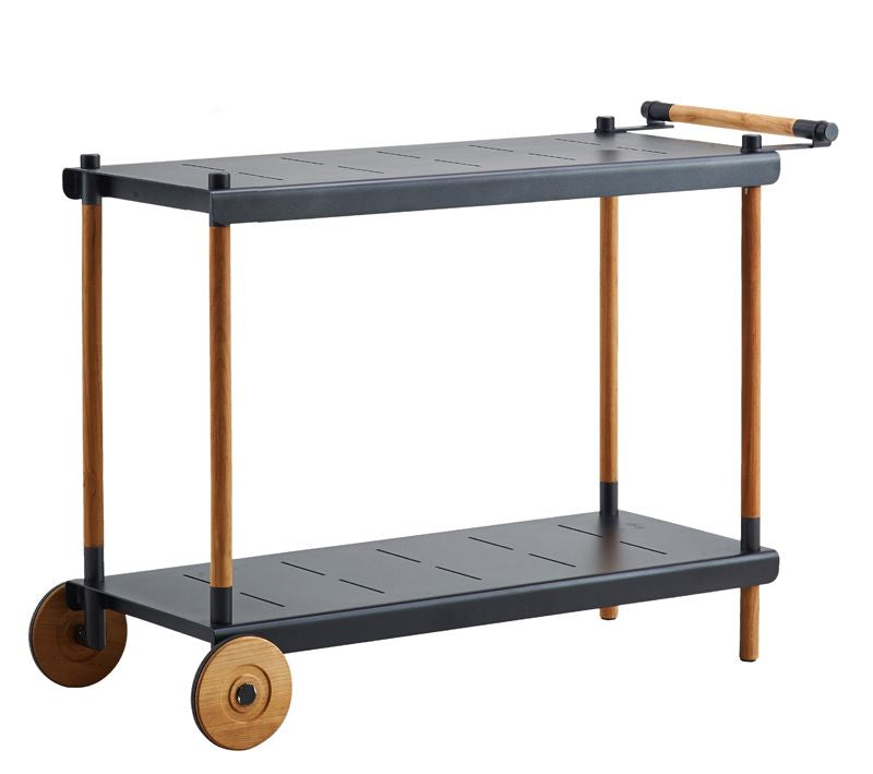 Cane-Line Frame Roller Table, Grey/Teak