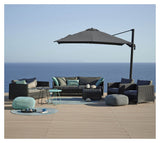 Cane-Line Hyde Luxe Hanging Parasol 3x4 M, Anthracite