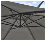 Cane-Line Hyde Luxe Hanging Parasol 3x4 M, Anthracite