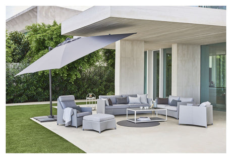 Cane-Line Hyde Luxe Tilt Parasol 3x3 M, Gray