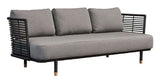 Cane-line inomhus sense lounge soffa, svart