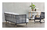 Cane-line inomhus sense lounge soffa, svart