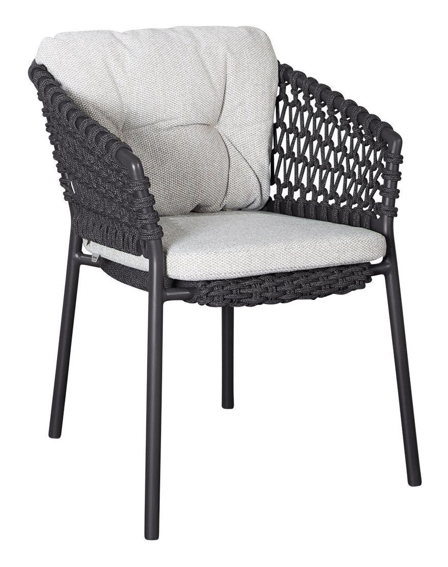 Cane-Line Ocean Garden Chair, Dark Grey Cane-Line Soft Rope