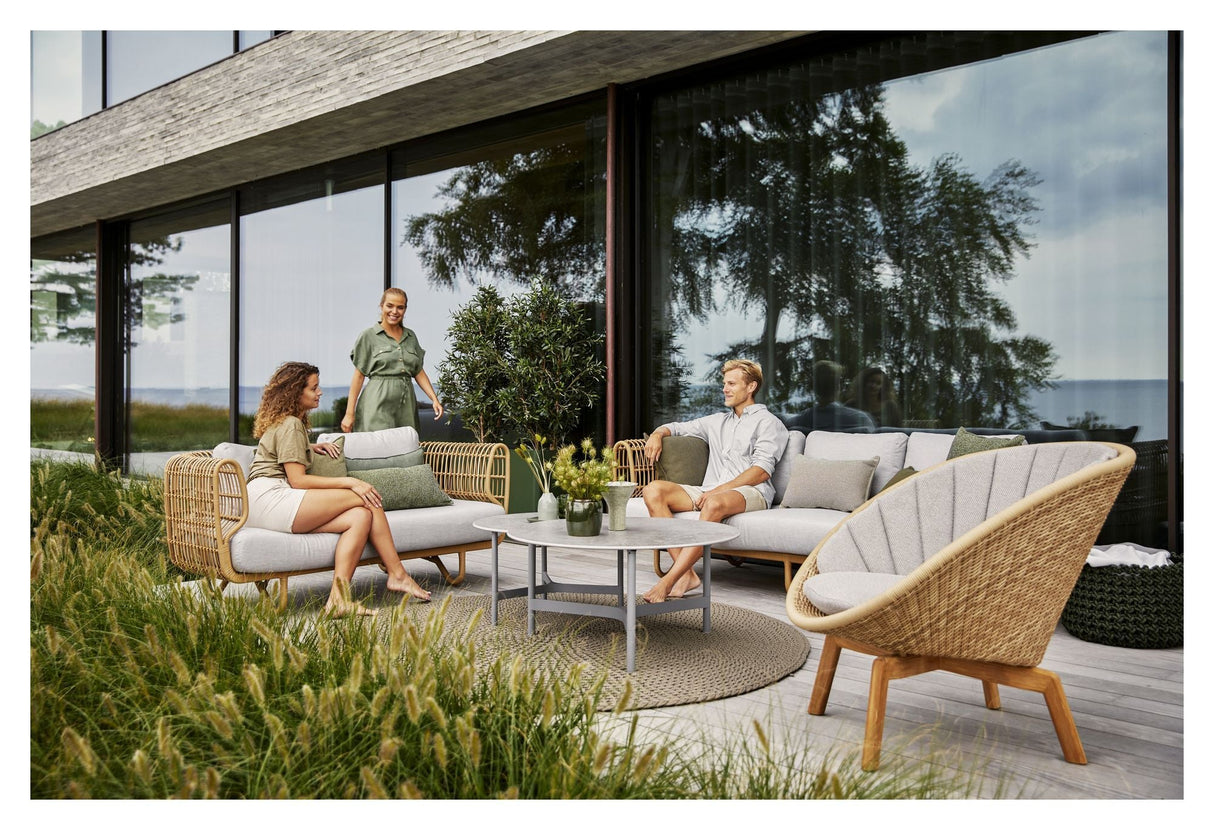 Cane-Line Outdoor Nest 3-Pers. Lounge säng, naturlig