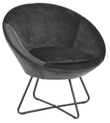 Center Lounge Chair, Velor, Gray