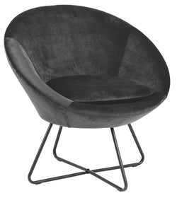 Center Lounge Chair, Velor, Gray