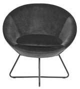 Center Lounge Chair, Velor, Gray