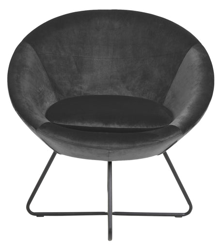 Center Lounge Chair, Velor, Gray