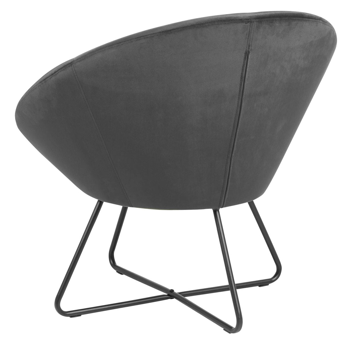 Center Lounge Chair, Velor, Gray