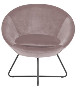 Center Lounge Chair, Dusty Pink Velvet