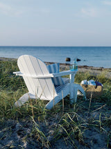 Adirondack trädgårdsstol, vitmålad mahogny