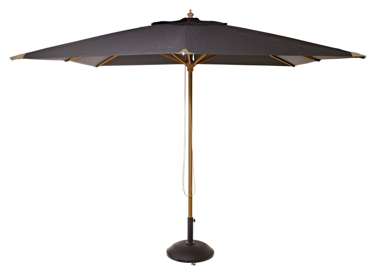 Bali Parasol, svart duk, 3x3 m