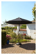 Capri Nero Parasol, svart, Ø300