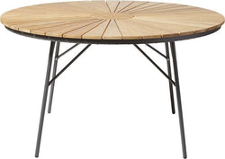 Hard & Ellen Garden Table Anthracite/Teak, Ø130