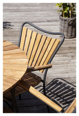 Hard & Ellen Garden Chair w/armstöd, antracit/teak