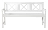 Løkken Garden Bench White Painted Mahogny, f: 150