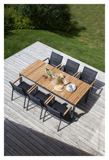 Mood Extreme Garden Table Teak/Gray, 208,5x100