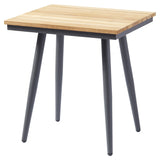 Rio Lounge Table, Teak/Dark Grey, 50x50