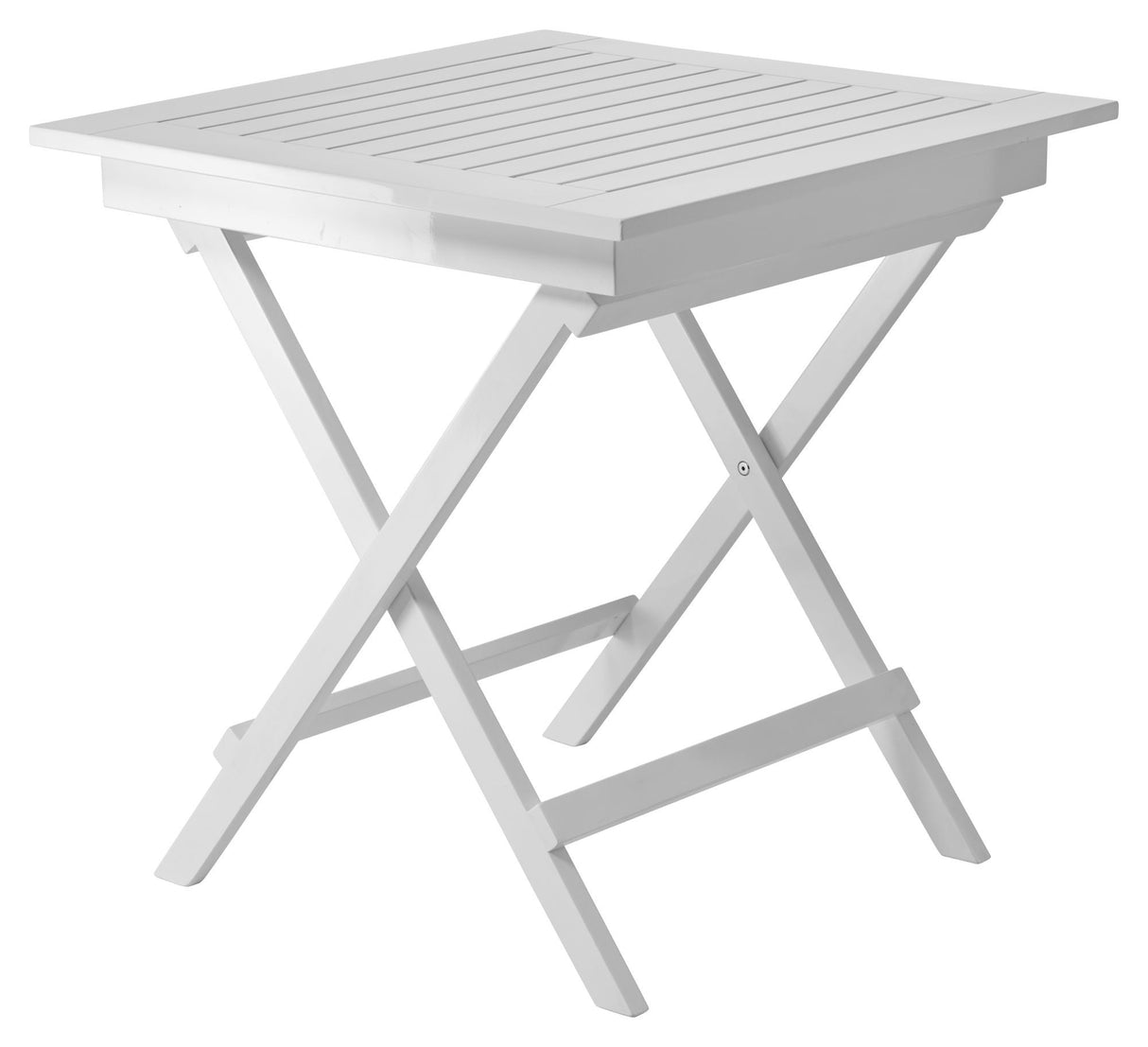 York Garden Table, White Painted Mahogny, 70x70