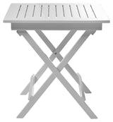 York Garden Table, White Painted Mahogny, 70x70