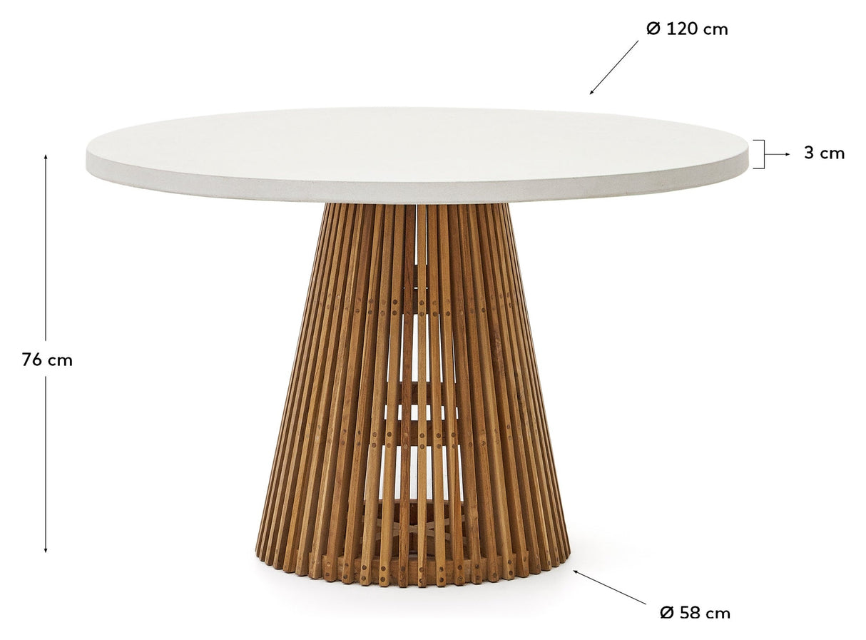 Alcaufar Round Table, White Ø 120 cm