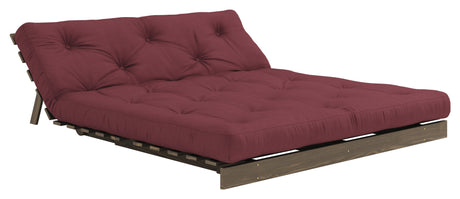 Rötter 160 bäddsoffa, brun lackerad tall, Bordeaux