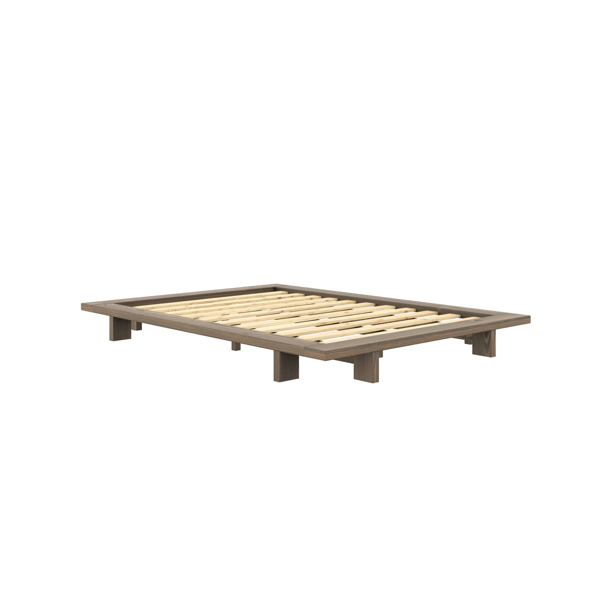 Japan Bed Frame, brun lackerad tall, 140x200