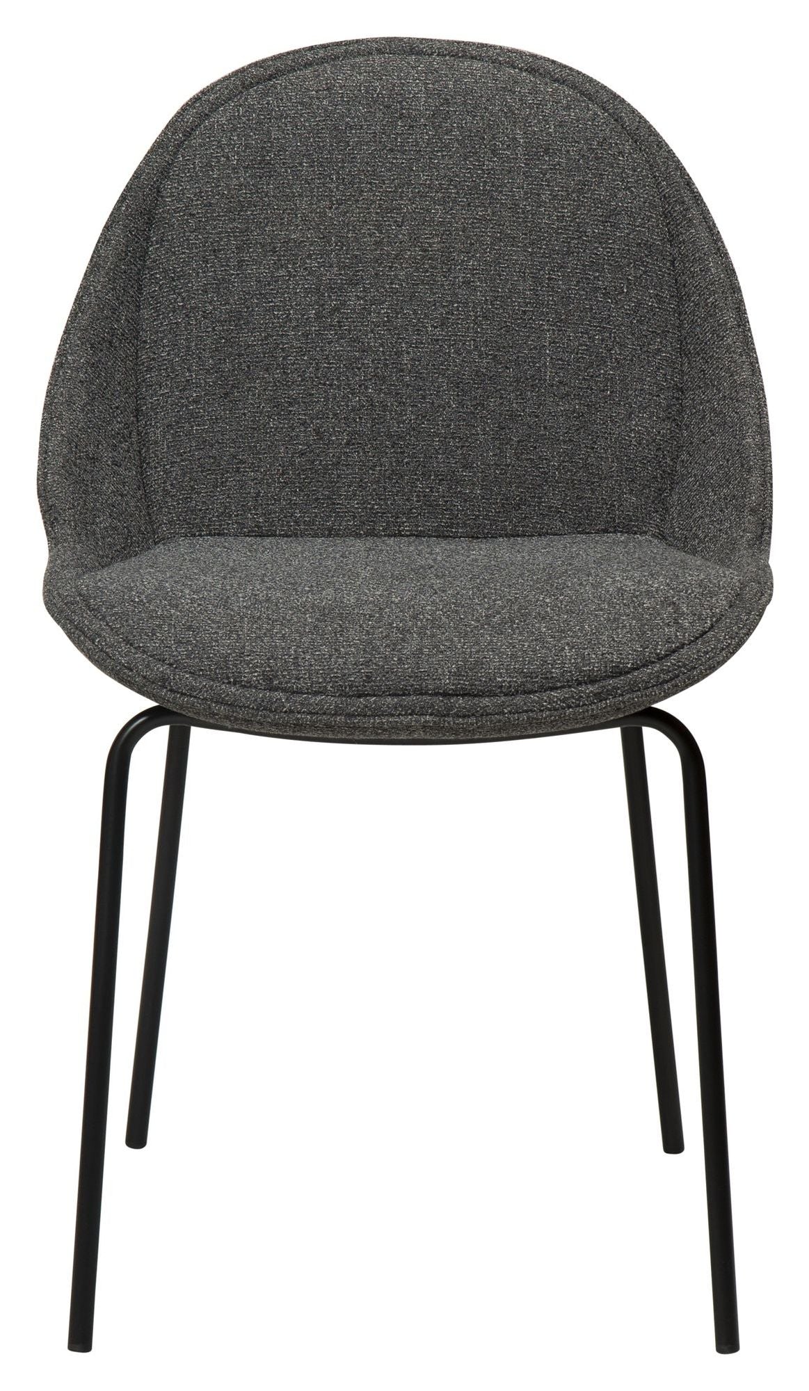 Arch Dining Chair, Pebble Grey Bouclé Fabric