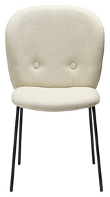 Brace Dining Chair, White/Beige