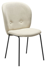 Brace Dining Chair, White/Beige