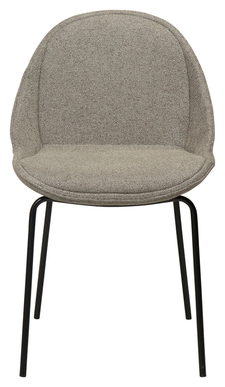 Arch Dining Chair, Pebble Earth Bouclé Fabric