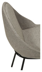 Arch Dining Chair, Pebble Earth Bouclé Fabric