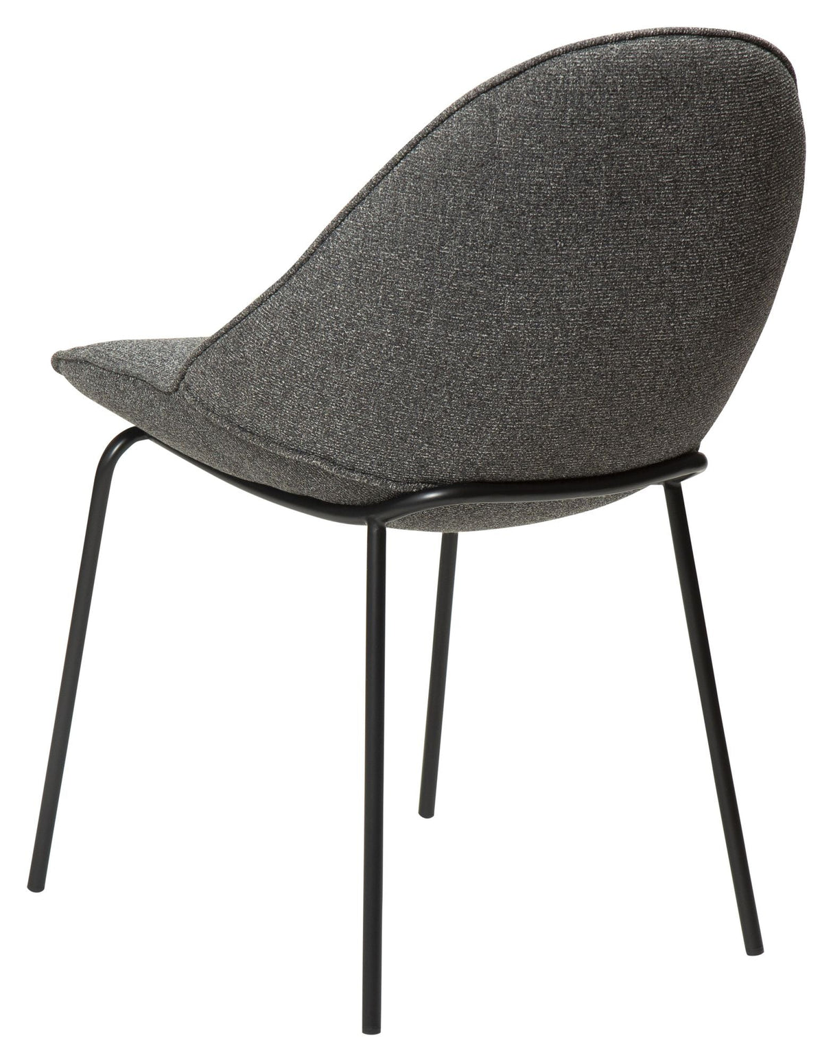 Arch Dining Chair, Pebble Grey Bouclé Fabric