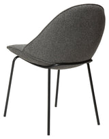 Arch Dining Chair, Pebble Grey Bouclé Fabric