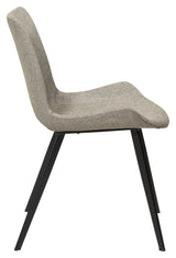 Hype Dining Chair, Pebble Earth Bouclé Fabric