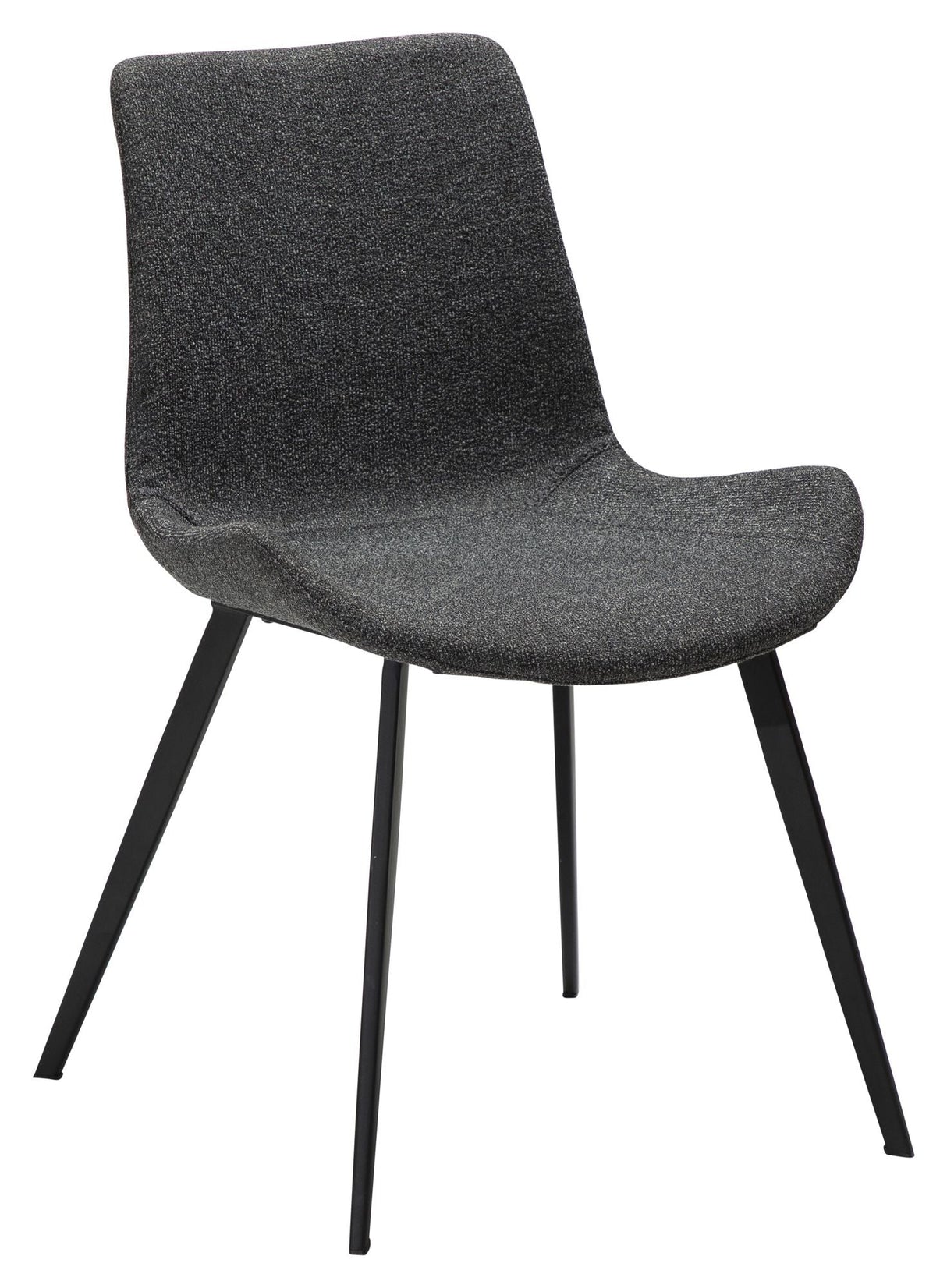 Hype Dining Chair, Pebble Grey Bouclé Fabric