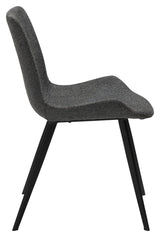 Hype Dining Chair, Pebble Grey Bouclé Fabric