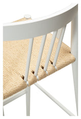 Sava Barstol, beige pappersrep/vit ram