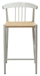 Sava Barstol SH: 66,50 cm, beige pappersrep/vit ram