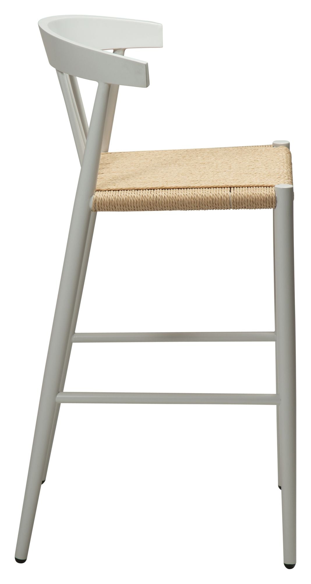 Sava Barstol SH: 66,50 cm, beige pappersrep/vit ram