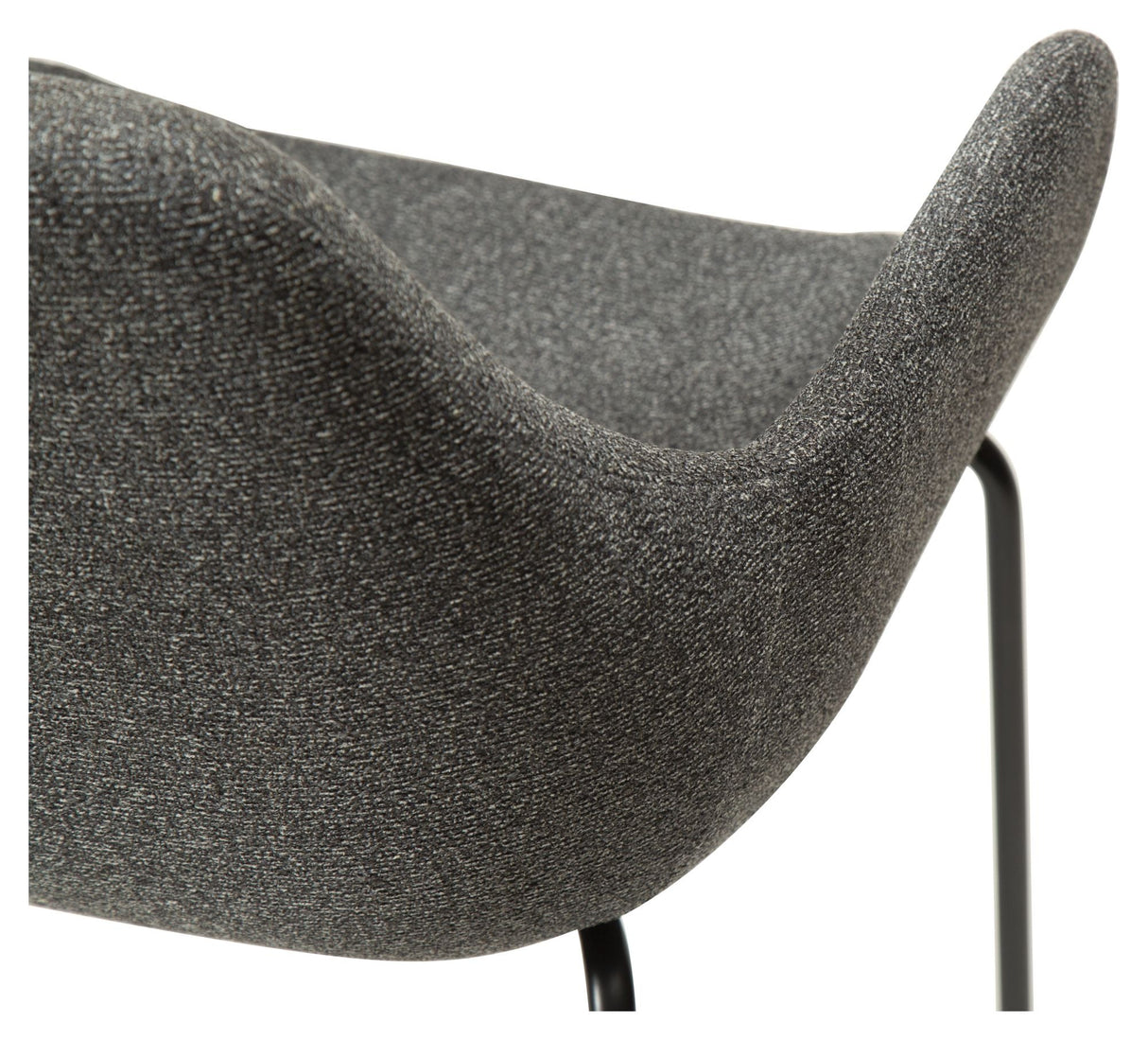 Zimmer matstol med arm, Pebble Grey Bouclé tyg