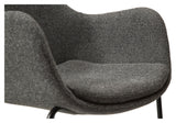 Zimmer matstol med arm, Pebble Grey Bouclé tyg