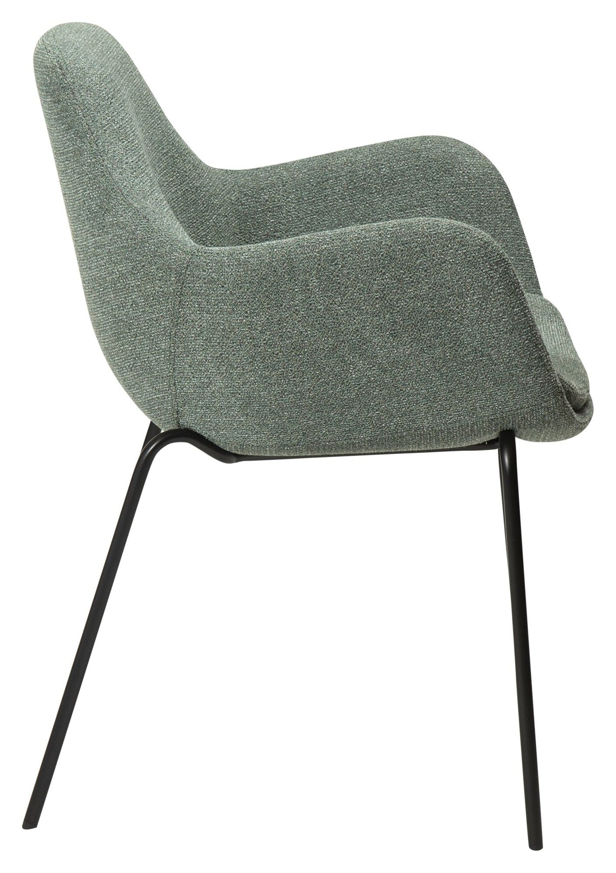 Zimmer matstol med arm, Pebble Green Bouclé tyg